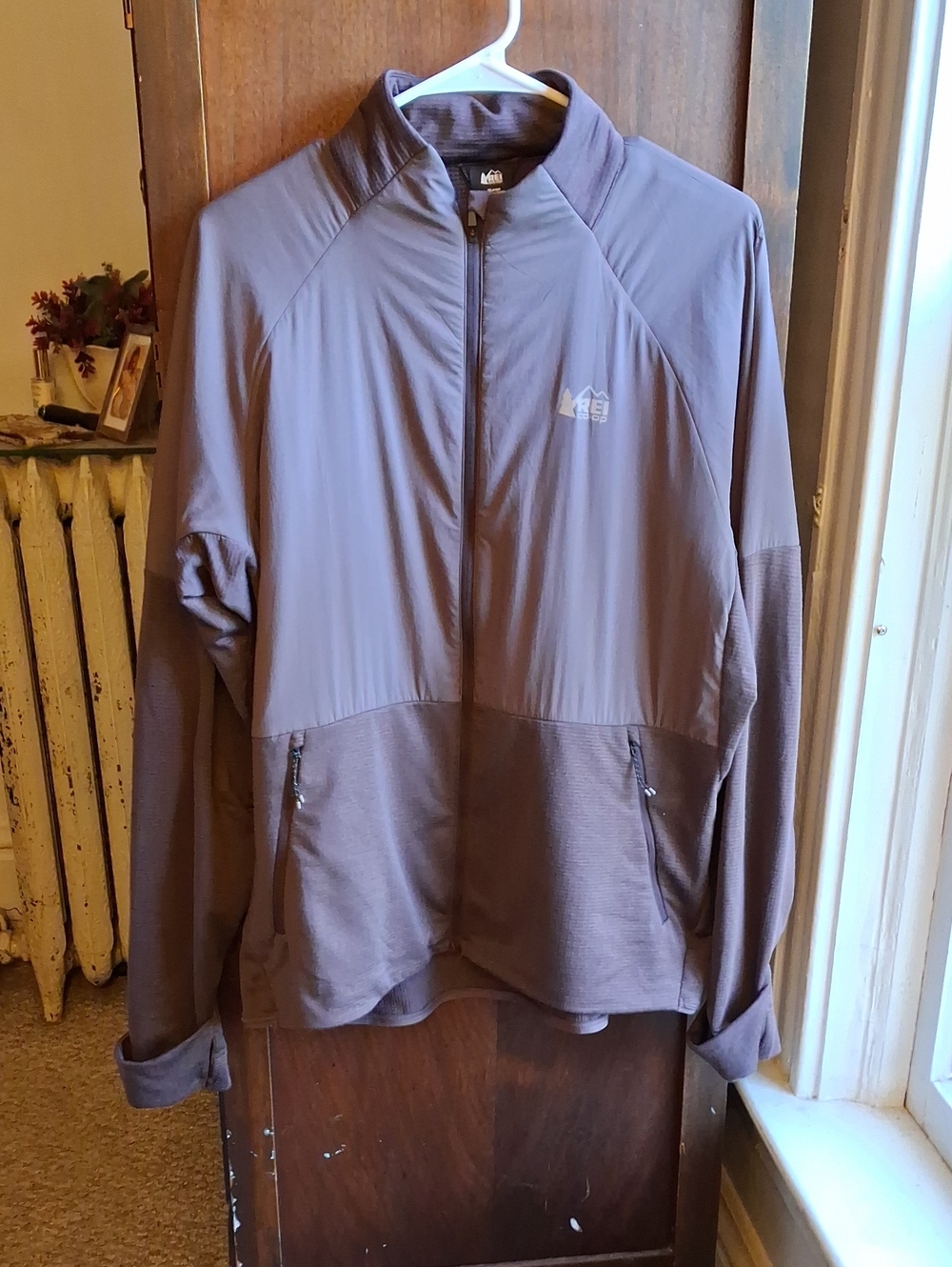 REI Women's Size XL Lightweight Full-Zip Jacket in Taupe Brown